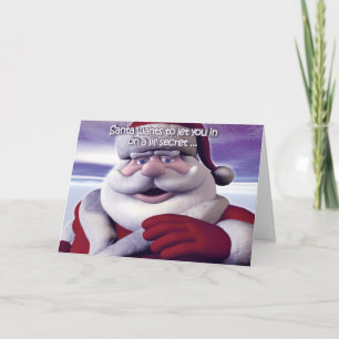 Cartes Pour Fêtes Annuelles père Noël Secret