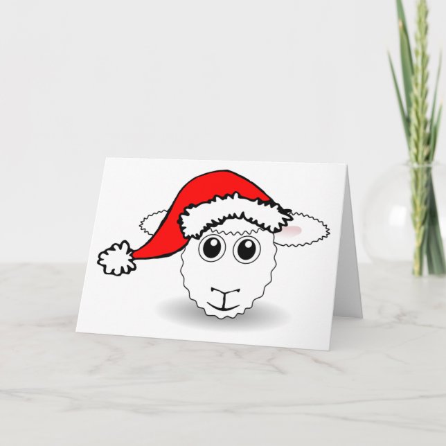 Cartes Pour Fêtes Annuelles Père Noël Sheep (Devant)