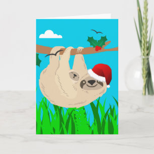Cartes Pour Fêtes Annuelles père Noël sloth