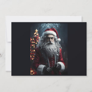 Cartes Pour Fêtes Annuelles Père Noël sombre gothique Noël alternatif