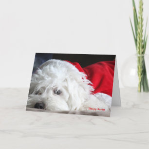 Cartes Pour Fêtes Annuelles Père Noël somnolent