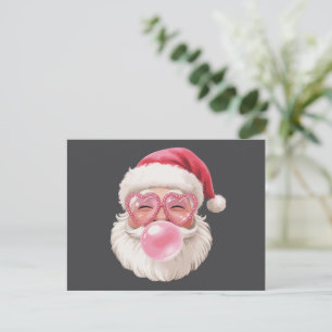 Cartes Pour Fêtes Annuelles Père Noël soufflant des bulles Noël drôle de Xmas