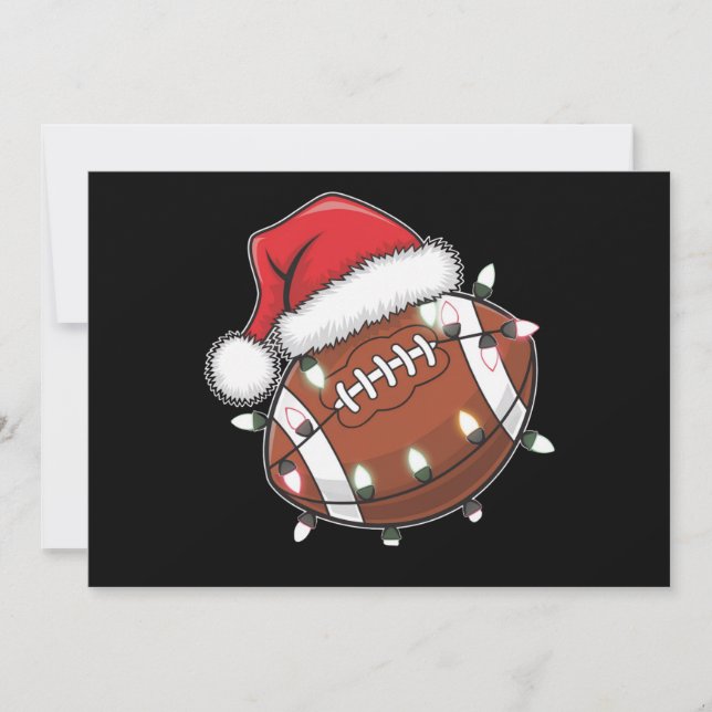 Cartes Pour Fêtes Annuelles Père Noël Sports Christmas American Football Lover (Devant)