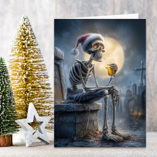 Cartes Pour Fêtes Annuelles Père Noël squelette