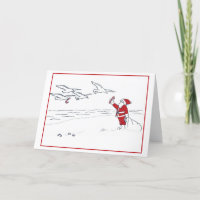 Père Noël sur la plage