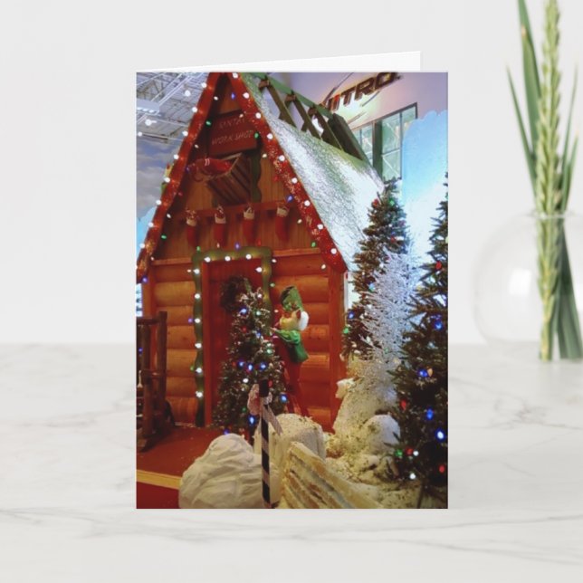 CARTES POUR FÊTES ANNUELLES PÈRE NOËL SUR LE CHEMIN DE DIRE MERRY NOËL (Devant)