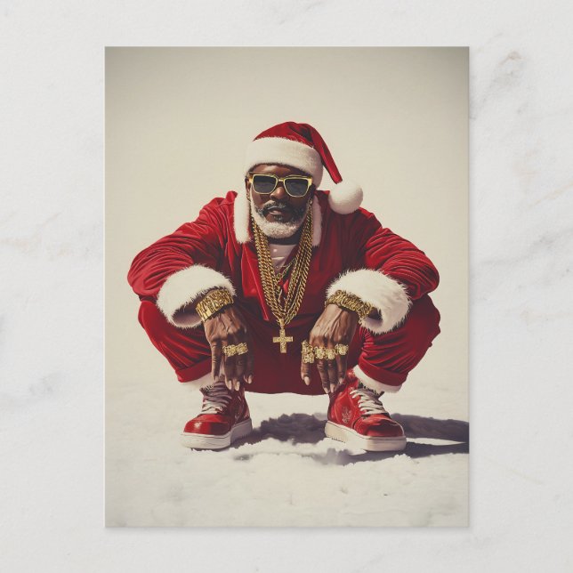 Cartes Pour Fêtes Annuelles Père Noël Swag : Une Relecture Moderne de l'Icône  (Devant)