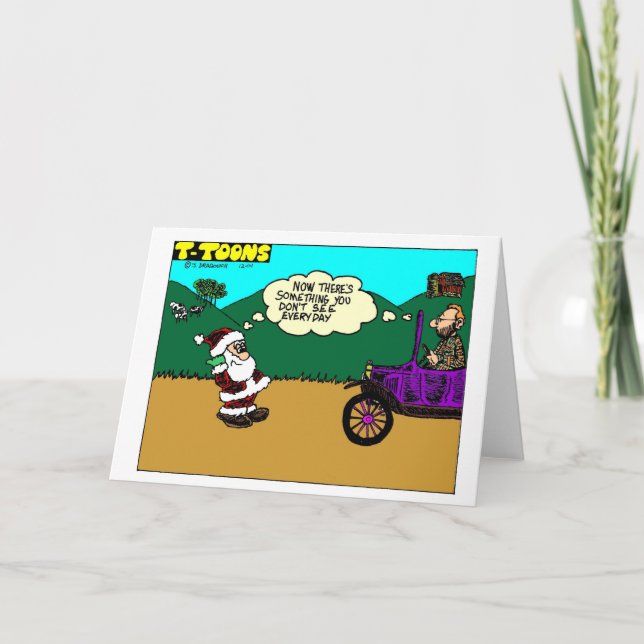 CARTES POUR FÊTES ANNUELLES PÈRE NOËL T (Devant)