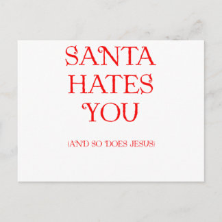 Cartes Pour Fêtes Annuelles Père Noël te déteste