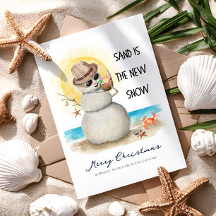 Cartes Pour Fêtes Annuelles Père Noël Tropical Beach Noël