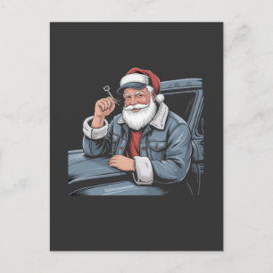 Cartes Pour Fêtes Annuelles Père Noël Truck Rigging Funny Truck Driver Noël