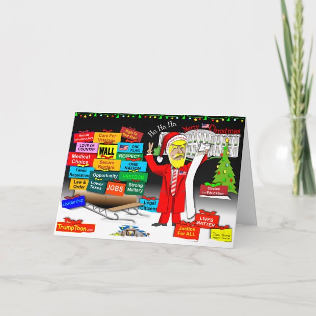 Cartes Pour Fêtes Annuelles Père Noël Trump (Devant)