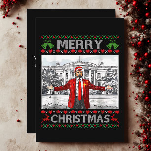 Cartes Pour Fêtes Annuelles Père Noël Trump Joyeux Noël Mauvais Noël