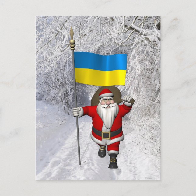 Cartes Pour Fêtes Annuelles Père Noël Ukraine (Devant)