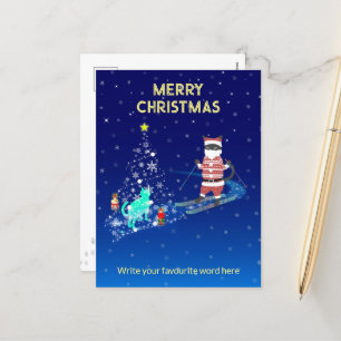 Cartes Pour Fêtes Annuelles Père Noël : Une nuit qui réchauffe le coeur