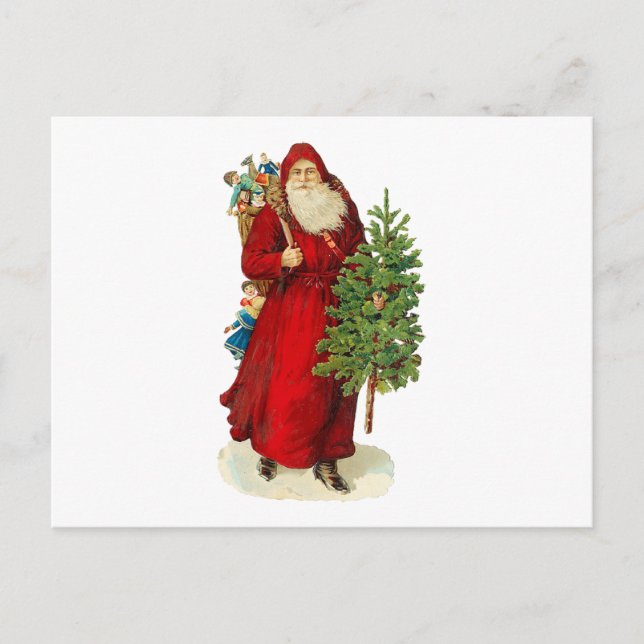 Cartes Pour Fêtes Annuelles Père Noël victorien (Devant)