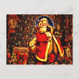 Cartes Pour Fêtes Annuelles Père Noël victorien Vintage