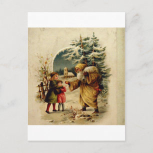 Cartes Pour Fêtes Annuelles Père Noël victorienne
