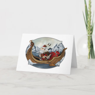Cartes Pour Fêtes Annuelles Père Noël Viking