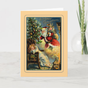 Cartes Pour Fêtes Annuelles Père Noël vintage