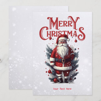 Cartes Pour Fêtes Annuelles Père Noël vintage