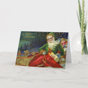 Cartes Pour Fêtes Annuelles Père Noël vintage