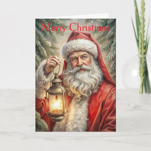 Cartes Pour Fêtes Annuelles Père Noël vintage