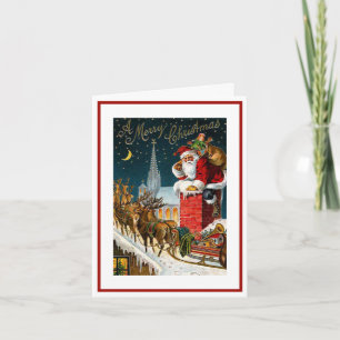 Cartes Pour Fêtes Annuelles Père Noël vintage Chanteurs de Noël victoriens