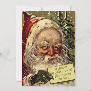 Cartes Pour Fêtes Annuelles Père Noël Vintage Flippant Noël Ancien Style ennei