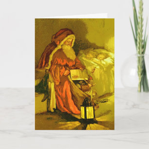 Cartes Pour Fêtes Annuelles Père Noël ~ Vintage Noël Salutation