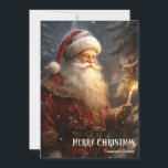 Cartes Pour Fêtes Annuelles Père Noël vintage rétro avec bougie en forêt<br><div class="desc">Carte de vœux de Noël Père Noël vintage rétro avec bougie en forêt</div>