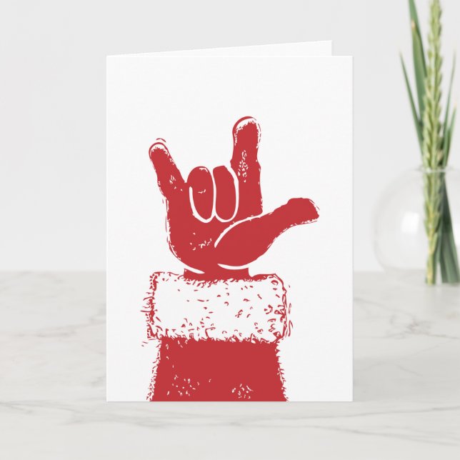 Cartes Pour Fêtes Annuelles Père Noël vous aime (Devant)