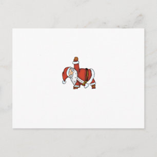 Cartes Pour Fêtes Annuelles père Noël Yoga - Design de Noël avec Yoga Père Noë
