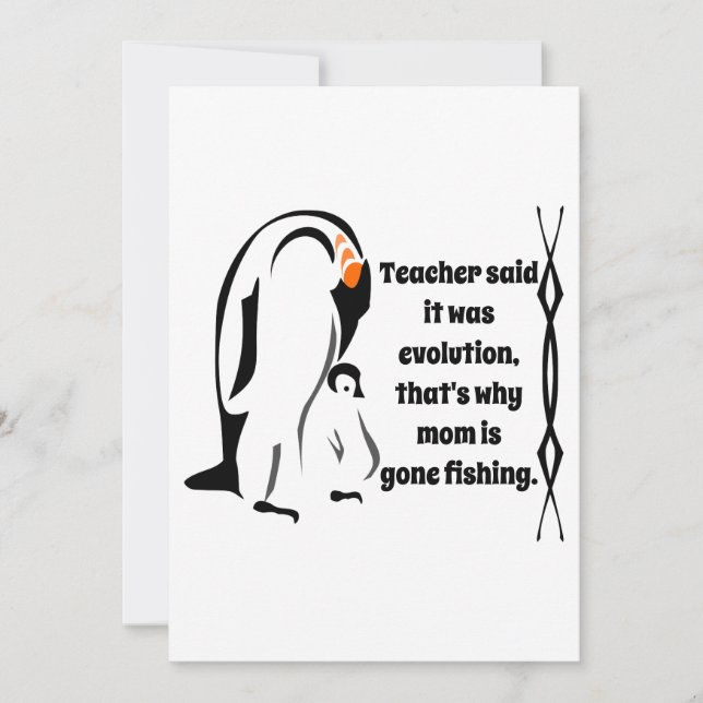 Cartes Pour Fêtes Annuelles Père Penguin Empereur debout avec son fils (Devant)