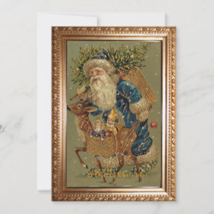 Cartes Pour Fêtes Annuelles Père vintage Noël avec rennes