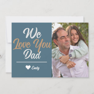 Cartes Pour Fêtes Annuelles Pères modernes simples photo de famille pour la fê