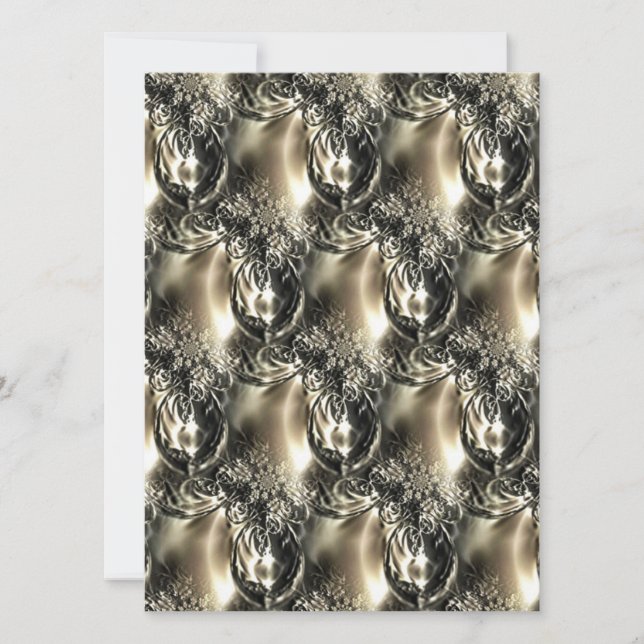 Cartes Pour Fêtes Annuelles Perles dorées (Devant)