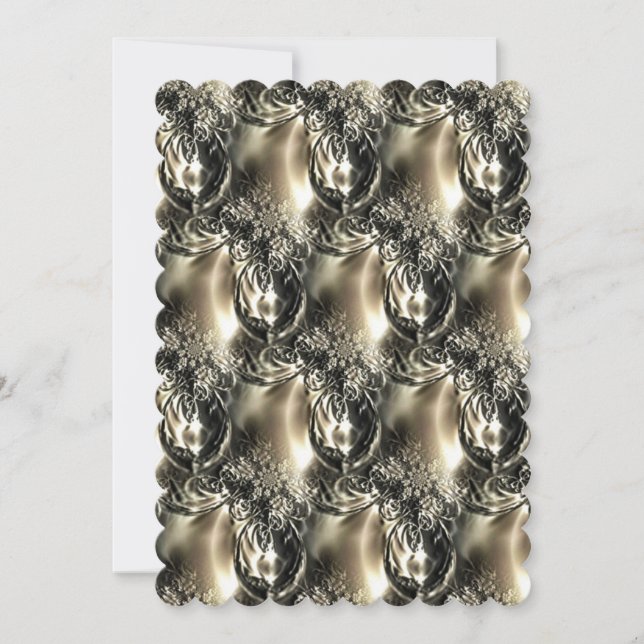 Cartes Pour Fêtes Annuelles Perles dorées (Devant)