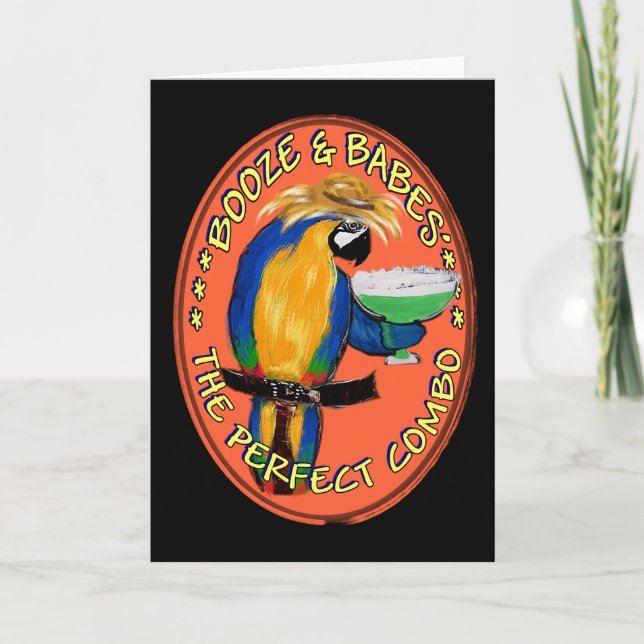 Cartes Pour Fêtes Annuelles Perroquet de fête (Devant)