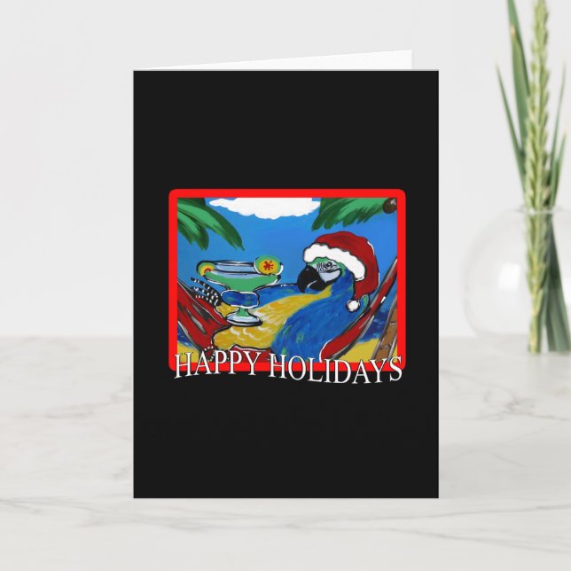 CARTES POUR FÊTES ANNUELLES PERROQUETS DE FÊTE (Devant)
