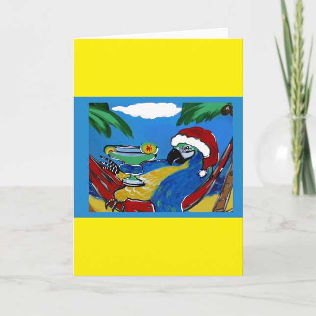 CARTES POUR FÊTES ANNUELLES PERROQUETS DE FÊTE (Devant)