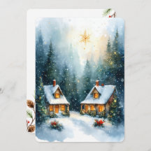 Personalizable Vintage Flat Holiday Card