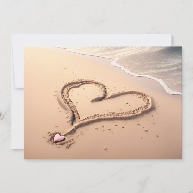 Cartes Pour Fêtes Annuelles Personalize Greeting Card Beach Heart (Devant)