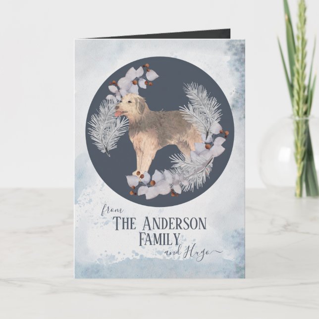 Cartes Pour Fêtes Annuelles Personalized Bosnian Coarsehair Hound Christmas (Devant)