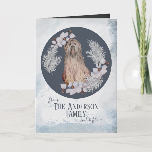 Cartes Pour Fêtes Annuelles Personalized Briard Christmas (Devant)
