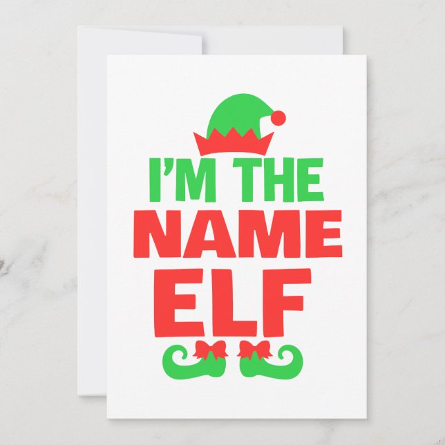 Cartes Pour Fêtes Annuelles Personalized Christmas Elf (Devant)