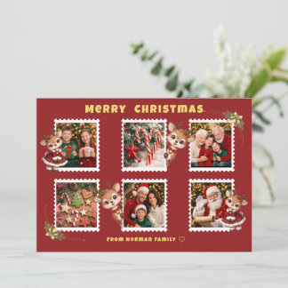 Cartes Pour Fêtes Annuelles Personalized Christmas Flat Holiday Card