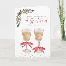 Personalized Christmas Special Friend Holiday Card