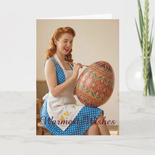 Cartes Pour Fêtes Annuelles Personalized Easter Retro Artist Card (Devant)