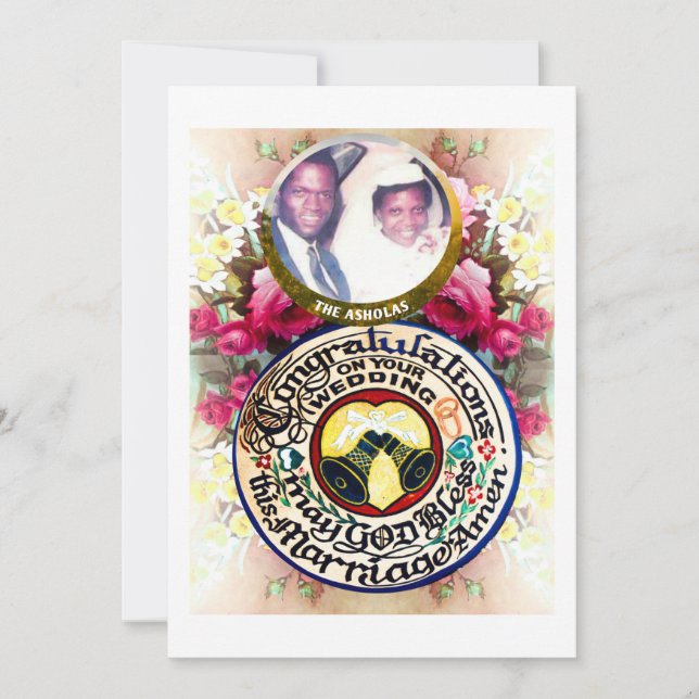 Cartes Pour Fêtes Annuelles Personalized Hand carved Gourd Wedding Gift Card (Devant)